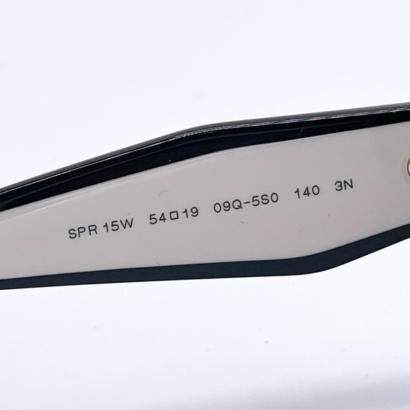 NEW PRADA PR15WS 09Q5S0 WOMEN’S SUNGLASSES PRADA SPR 15W BLACK WHITE PR 15WS - Picture 12 of 14